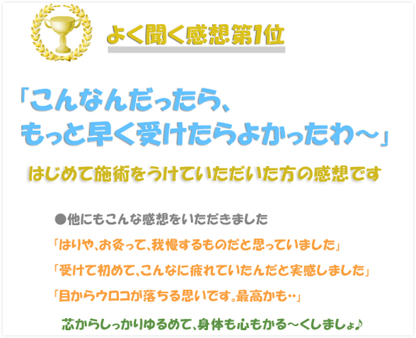 よく聞く感想第1位