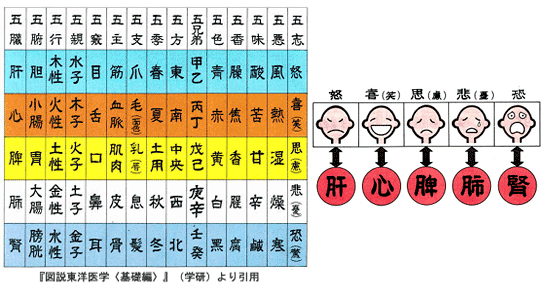 東洋医学五行図